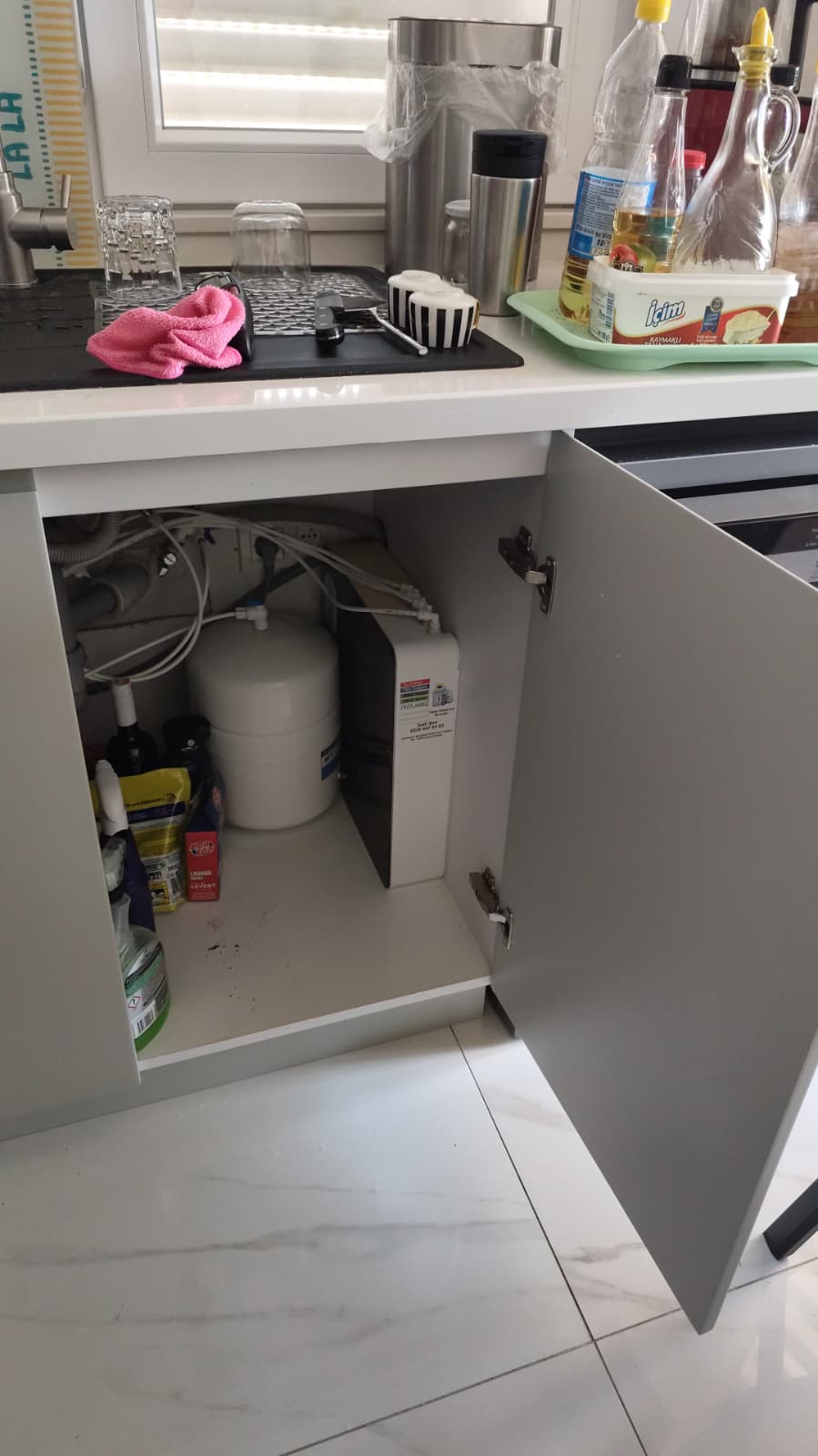 Mutfak dolabı altına su arıtma cihazı montajı